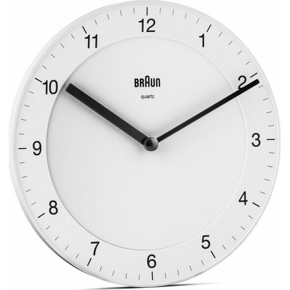 Braun BC 06 W zegar ścienny, kwarcowy, okrągły, biały (67077)