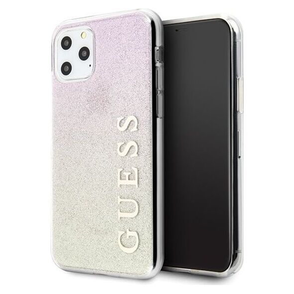 Guess Guess GUHCN65PCUGLGPI iPhone 11 Pro Max różowo-złoty/gold pink hard case Gradient Glitter