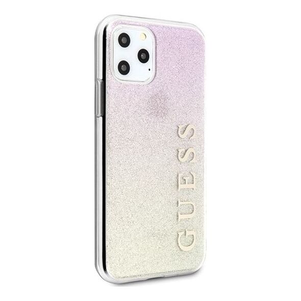 Guess Guess GUHCN65PCUGLGPI iPhone 11 Pro Max różowo-złoty/gold pink hard case Gradient Glitter