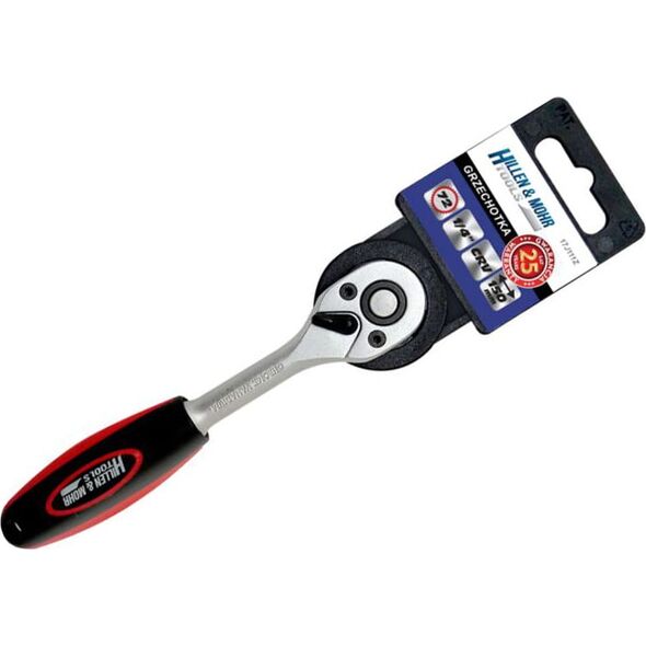 Dedra Grzechotka 1/4"", 72T, CRV 6140, prosta dwu-mater.uchwyt