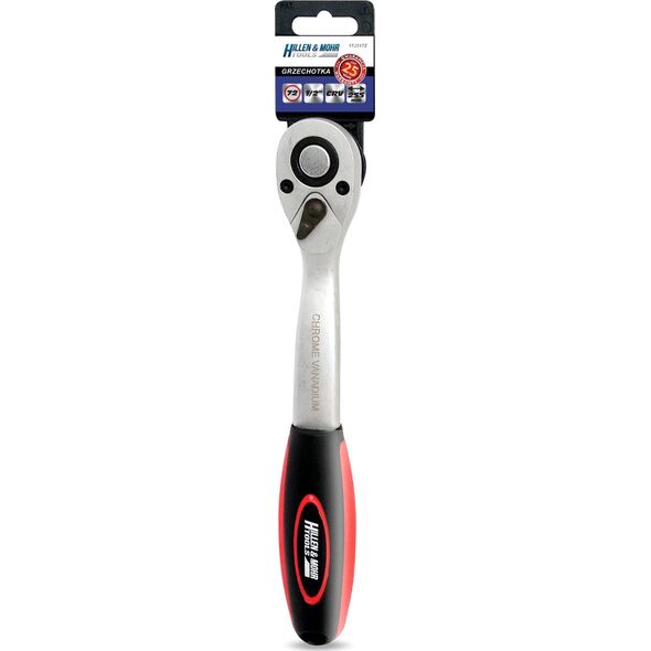 Dedra Grzechotka 1/2"", 72T, CRV 6140, odgięta dwu-mater.uchwyt
