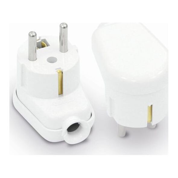 Volteo WTYCZKA KĄTOWA ROZBIERALNA UNI-SCHUKO, 2P+Z, 16A, 250V BIAŁA