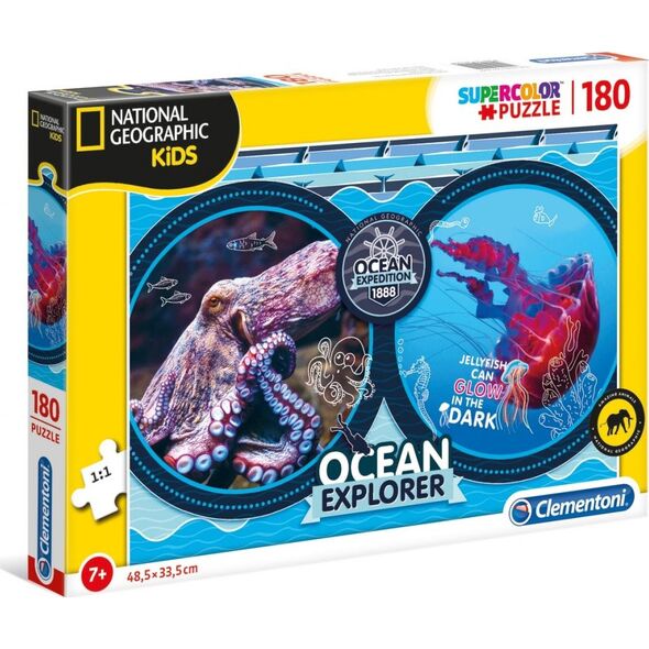 Clementoni Puzzle 180 elemntów National Geographic Kids Ocean Expeditio