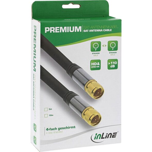 Kabel InLine Antenowy (F) 10m szary (69110P)