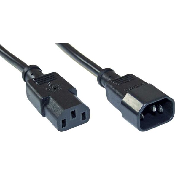 Kabel zasilający InLine InLine Kabel zasilający 3 pin IEC C13 do C14 męski na żeński czarny 0.3 m