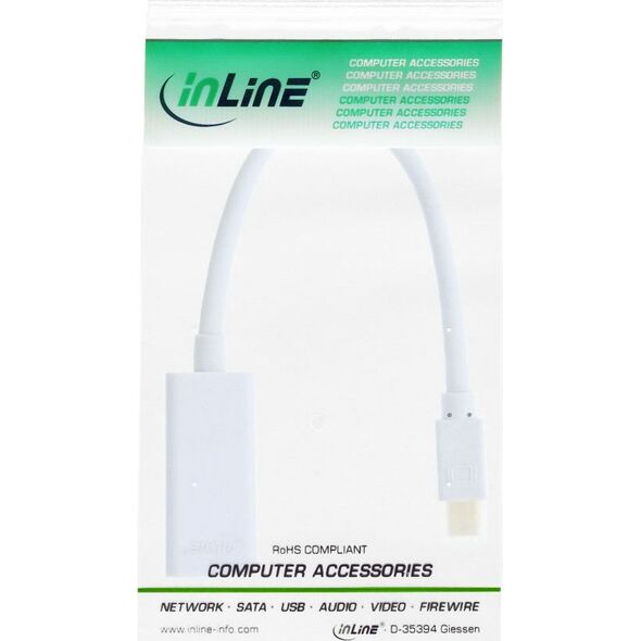 Adapter AV InLine DisplayPort Mini - HDMI biały (17193K)
