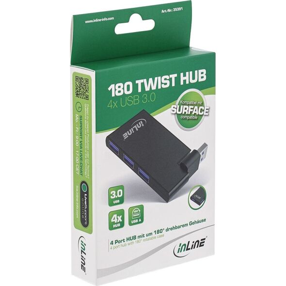 HUB USB InLine 4x USB-A 3.0 (35391)