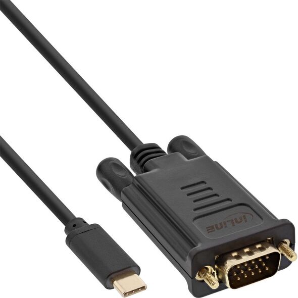 Kabel USB InLine USB-C - D-Sub (VGA) 2 m Czarny (64142)