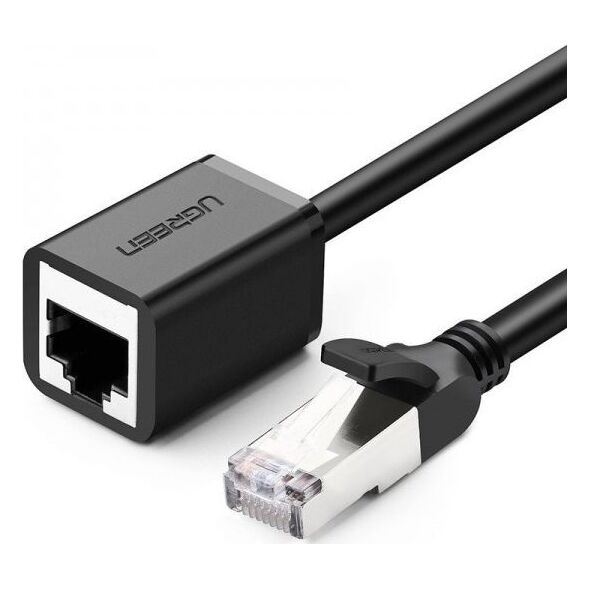 Ugreen Kabel sieciowy UGREEN przedłużacz Ethernet RJ45, Cat. 6, FTP, z metalową wtyczną 2m, (czarny)