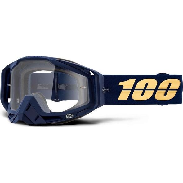 100% Gogle 100% RACECRAFT BAKKEN (Szyba Przezroczysta Anti-Fog + 10 Zrywek) (NEW)