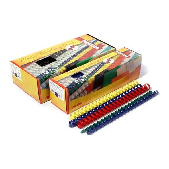 Staples Grzbiety do bindowania, plastikowe, 6mm, czerwony, opakowanie 100 szt.