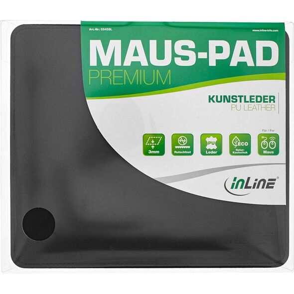 Podkładka InLine Mouse Pad Premium PU Leather (55459L)