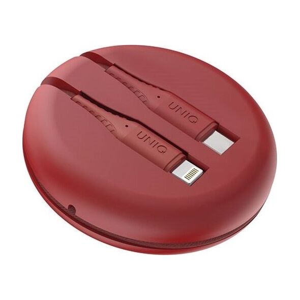 Kabel USB Uniq Lightning - USB-C 1.2 m Czerwony (UNIQ130RED)
