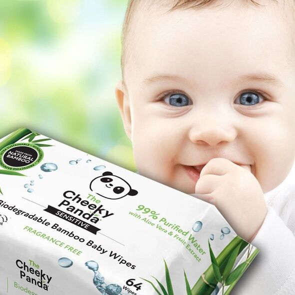 Cheeky Panda Chusteczki bambusowe nawilżane dla dzieci 64 szt.