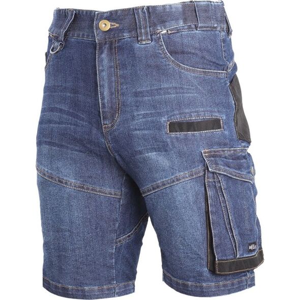 Lahti Pro spodenki krótkie jeansowe niebieskie stretch ze wzmocnieniem "S" (L4070701)