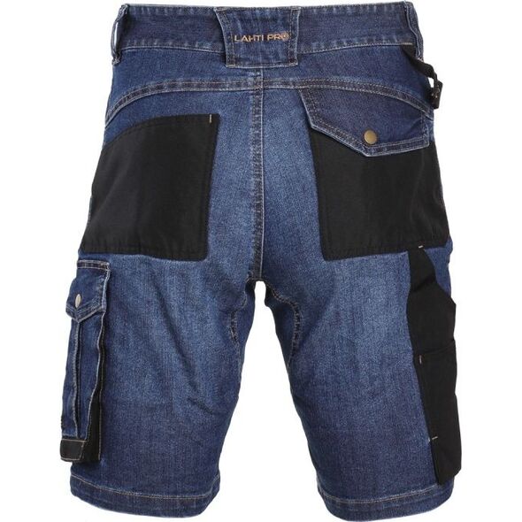 Lahti Pro spodenki krótkie jeansowe niebieskie stretch ze wzmocnieniem "S" (L4070701)