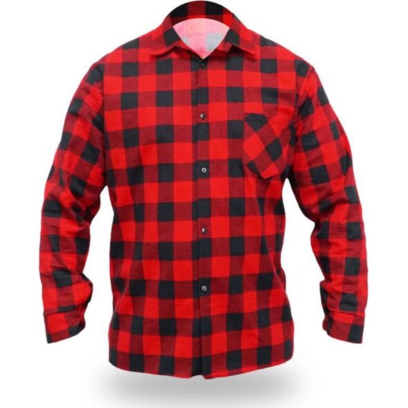 Dedra koszula flanelowa czerwona, rozmiar XL, 100% bawełna (BH51F1-XL)