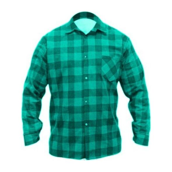 Dedra koszula flanelowa zielona, rozmiar M, 100% bawełna (BH51F4-M)