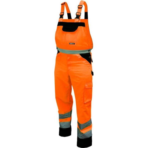 Dedra spodnie ochronne odblaskowe ogrodniczki rozmiar M, pomarańczowe (BH81SO2-M)