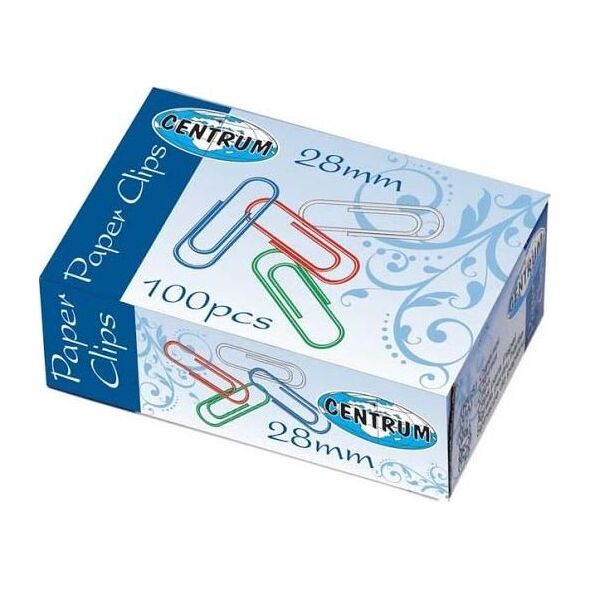 Centrum Spinacze Biurowe Okrągłe Kolorowe 28MM (CE80133)