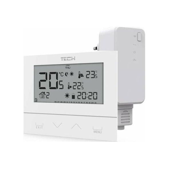 Tech Sterownik ST-292V2 pokojowy bezprzewodowy dwustanowy (3 mm szkło) biały
