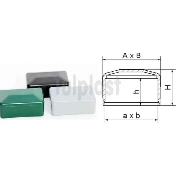 Unimet NASADKA NA SŁUPEK 40*60MM NSP 480 CZARNA