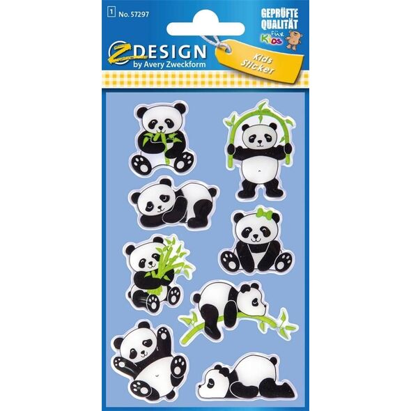 Zdesign Naklejki błyszczące - Pandy