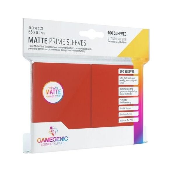 Rebel Gamegenic: Matte Prime CCG Sleeves 66x91mm Red