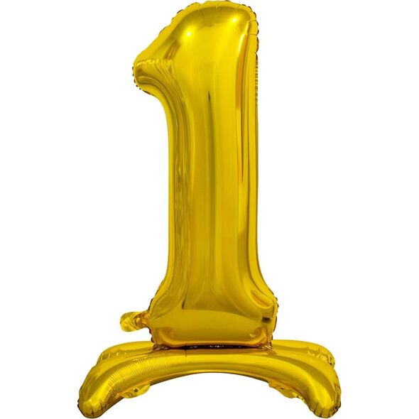 GoDan Balon foliowy stojący cyfra 1 złota - 74 cm uniwersalny