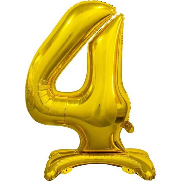 GoDan Balon foliowy cyfra 4 złota - 74 cm uniwersalny