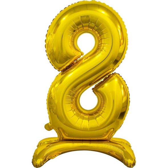 GoDan Balon foliowy cyfra 8 złota - 74 cm uniwersalny