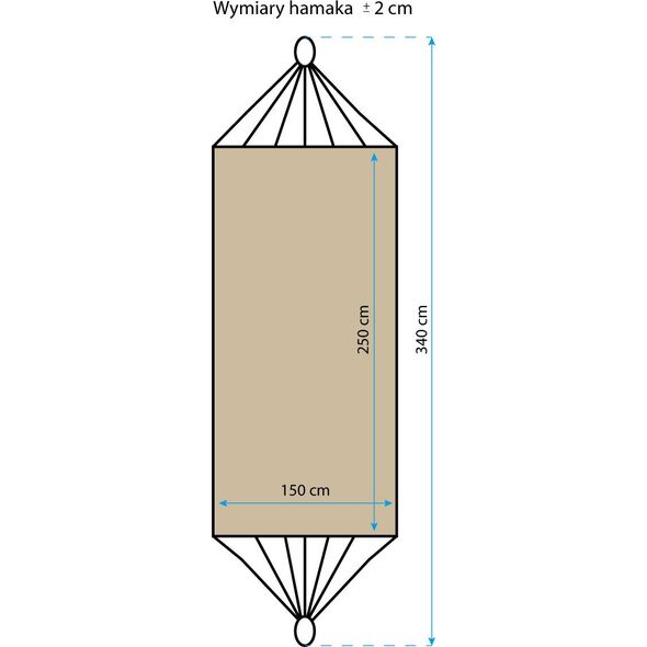 Royokamp  Hamak Classic XXL 2 osobowy 250x150cm