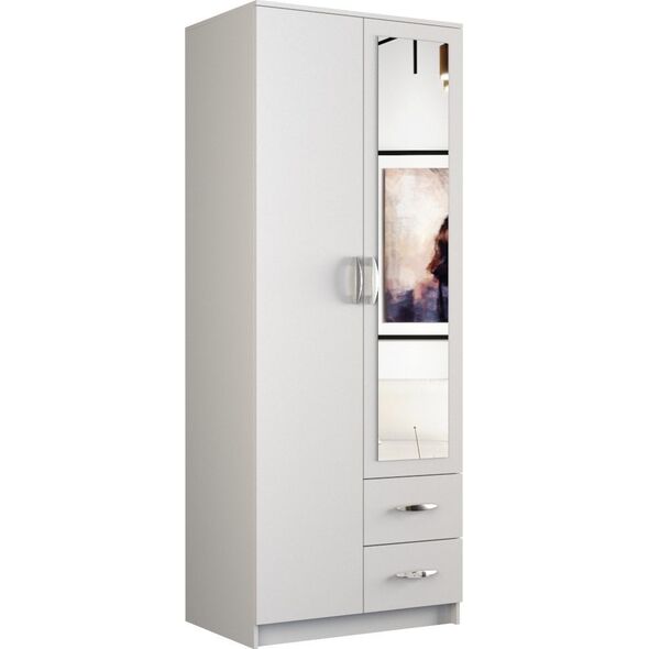 Topeshop szafa Romana lustro 80cm biel (ROMANA 80 BIEL L KPL)