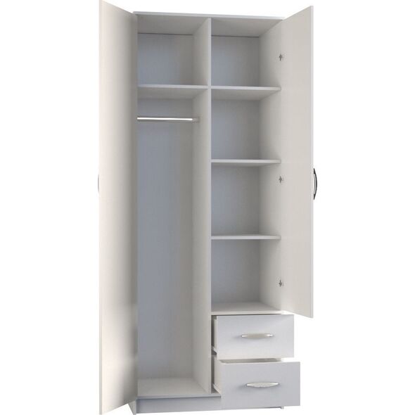 Topeshop szafa Romana lustro 80cm biel (ROMANA 80 BIEL L KPL)