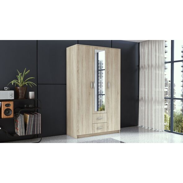 Topeshop SZAFA ROMANA LUSTRO 120cm SONOMA