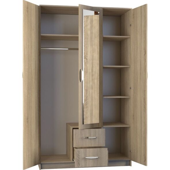 Topeshop SZAFA ROMANA LUSTRO 120cm SONOMA