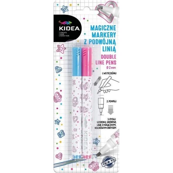 Derform Magiczny marker z podwójną linią 2 szt. Kidea