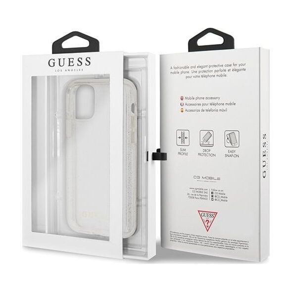 Guess Guess GUHCN58PCGLSI iPhone 11 Pro srebrny/silver hard case Glitter
