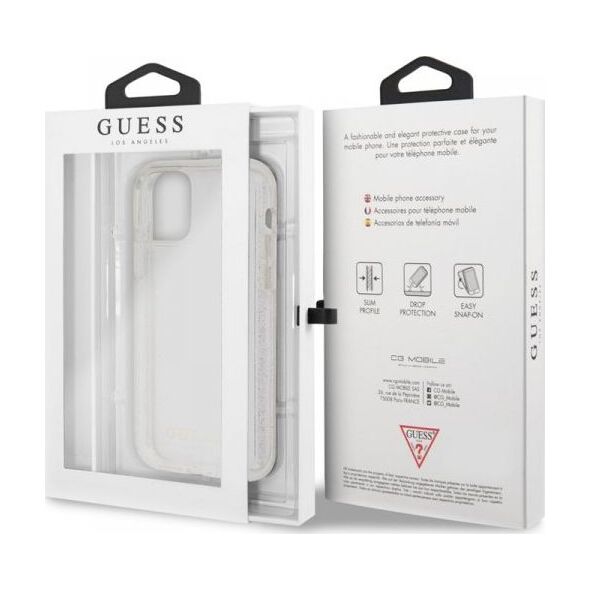 Guess Guess GUHCN65PCGLSI iPhone 11 Pro Max srebrny/silver hard case Glitter