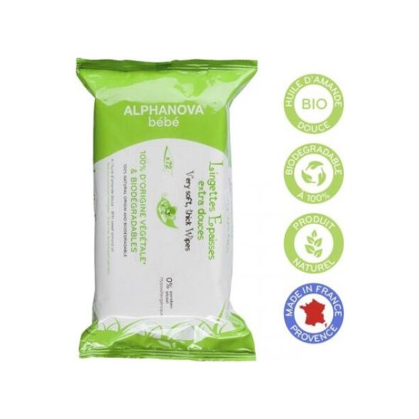 Alphanova Bebe Alphanova Bebe Naturalne Chusteczki Nawilżane 72 szt. uniwersalny