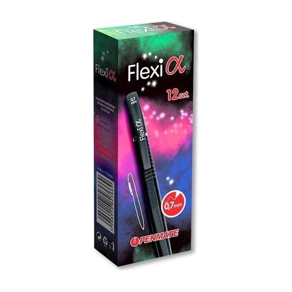 Penmate Długopis Flexi Alpha czarny (12szt) PENMATE