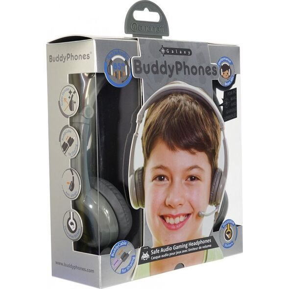 Słuchawki BuddyPhones Galaxy 3+ Szare (BP-GALAXY-GREY)