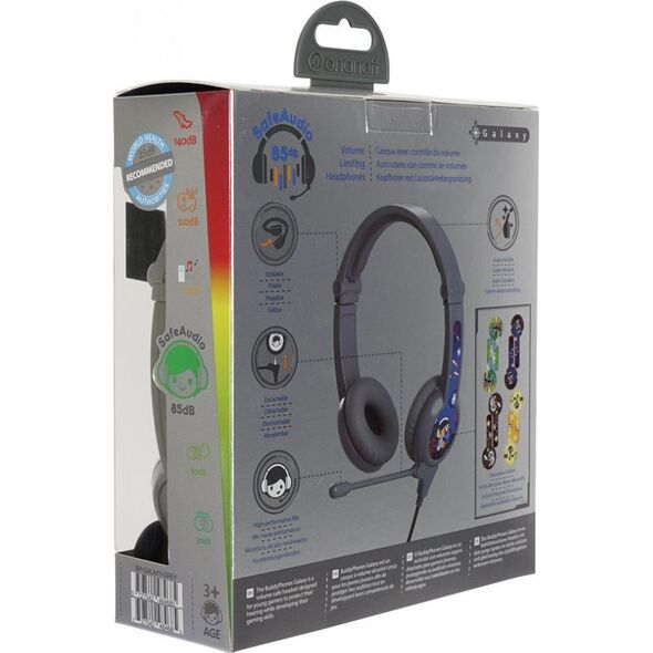 Słuchawki BuddyPhones Galaxy 3+ Szare (BP-GALAXY-GREY)