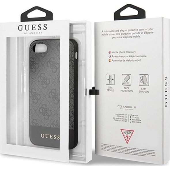 Guess Guess 4G Bottom Stripe Collection iPhone SE 2020/8/7 szary