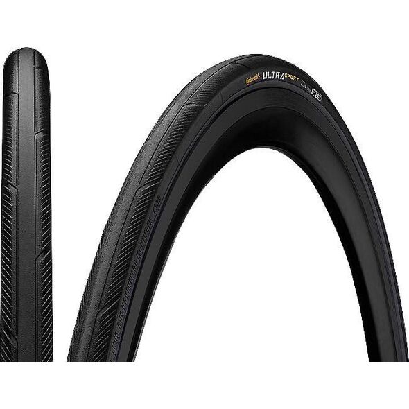 Continental Opona szosowa Continental Ultra Sport III Performance PureGrip Compound 25 - 622, 28, 700 x 25C, czarna, zwijana uniwersalny
