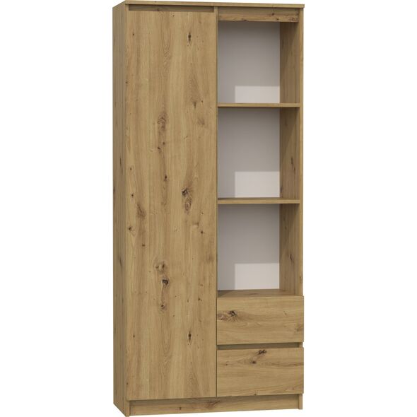 Topeshop REGAŁ RS-80 BILY - DĄB ARTISAN