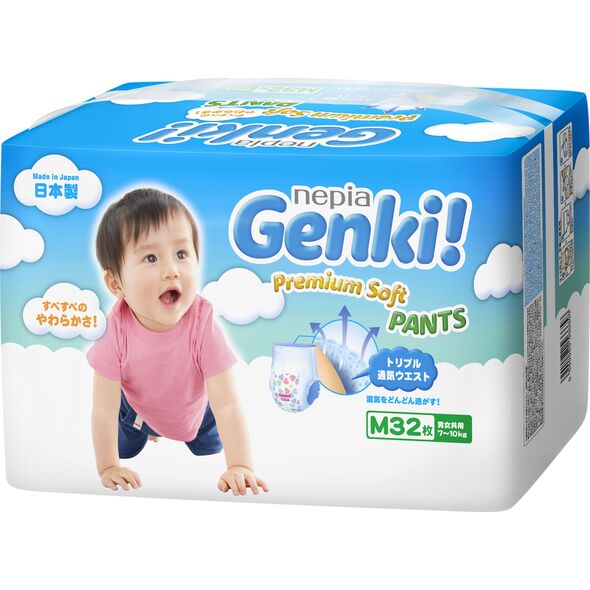 Genki Premium Soft Pants M, 7-10 kg, 32 szt.