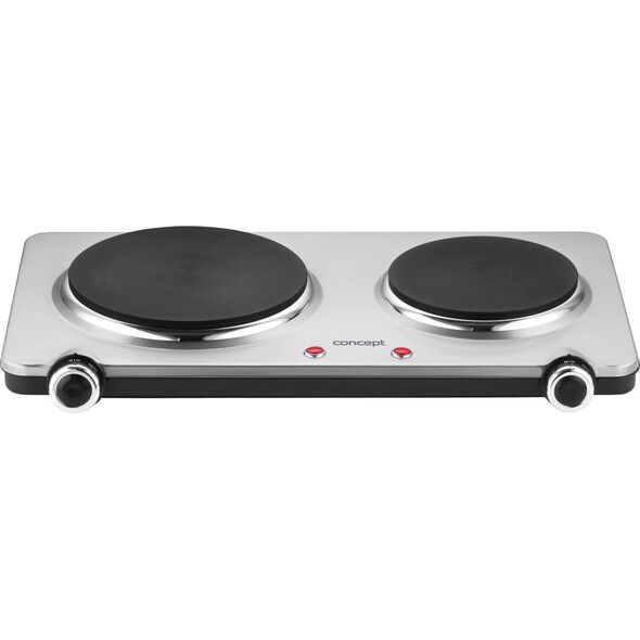 Płyta wolnostojąca Concept VE-3035 Kuchenka elektryczna dwupalnikowa stal nierdzewna 2250 W