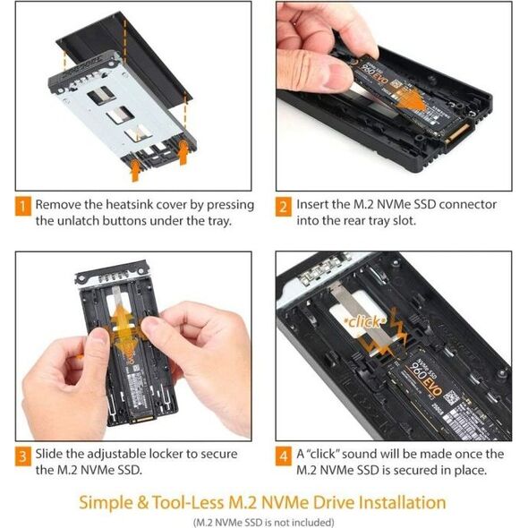 Kieszeń Icy Dock M.2 NVMe SSD - miniSAS ToughArmor (MB833M2K-B