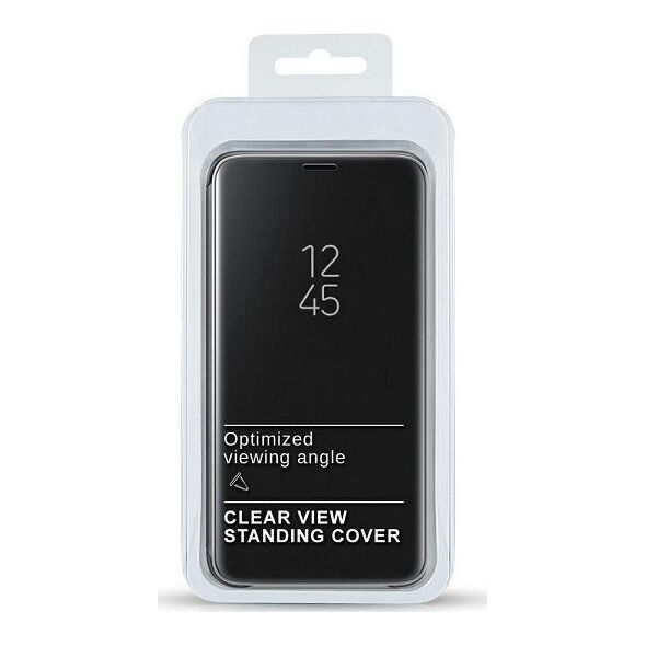 Etui Clear View Samsung A21 A215 czarny/black